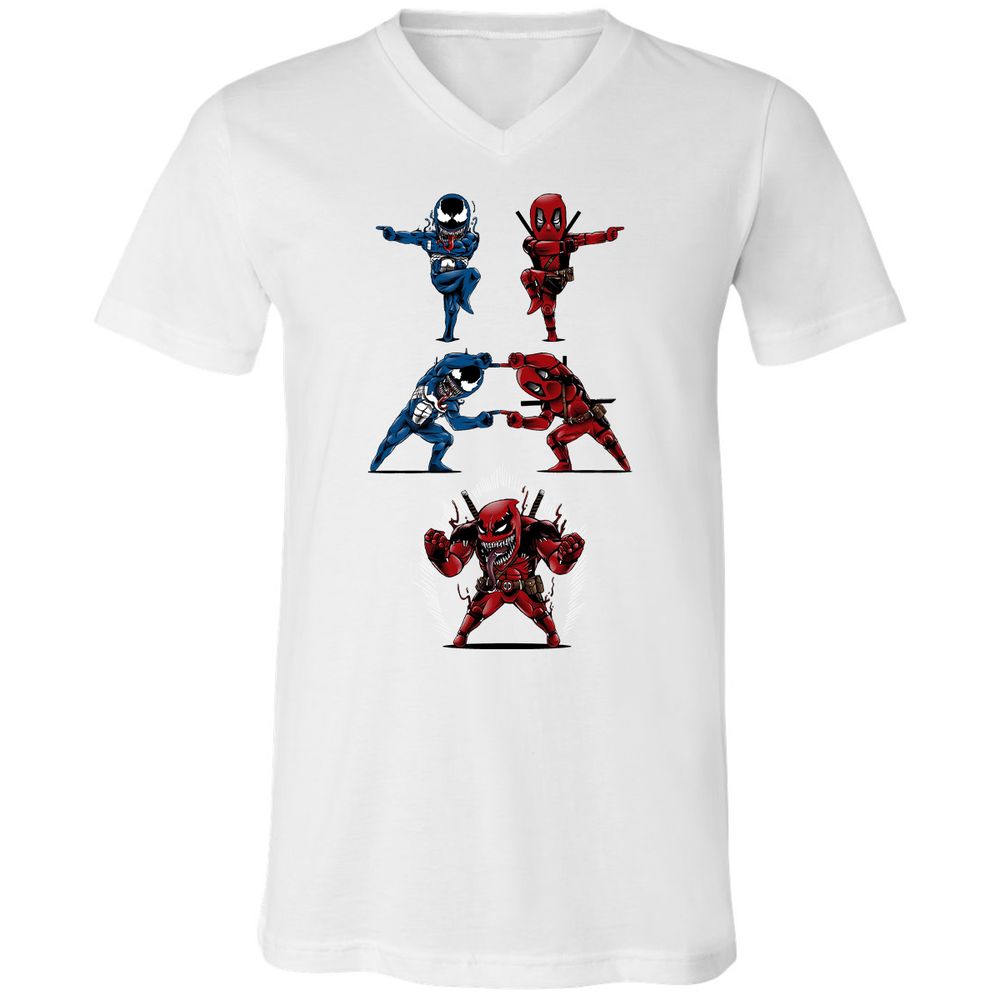 Unisex V-Neck T-Shirt - LVVE9C4D - White - 5