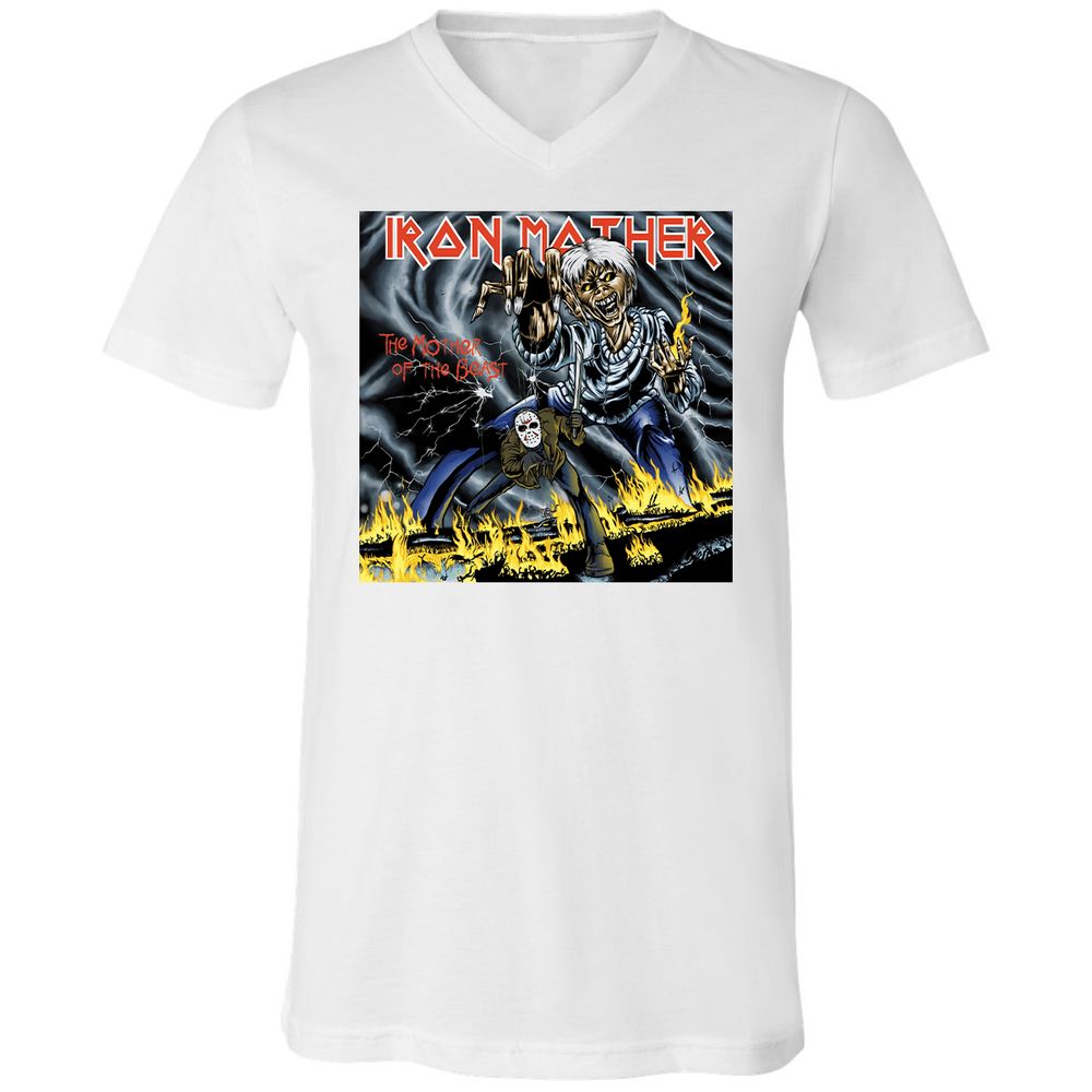 Unisex V-Neck T-Shirt - ZGKGPL7P - White - 5