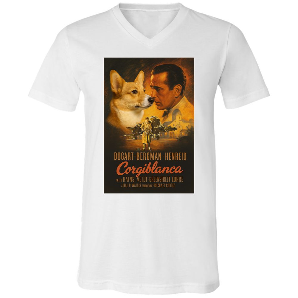 Unisex V-Neck T-Shirt - G7T25YXS - White - 5