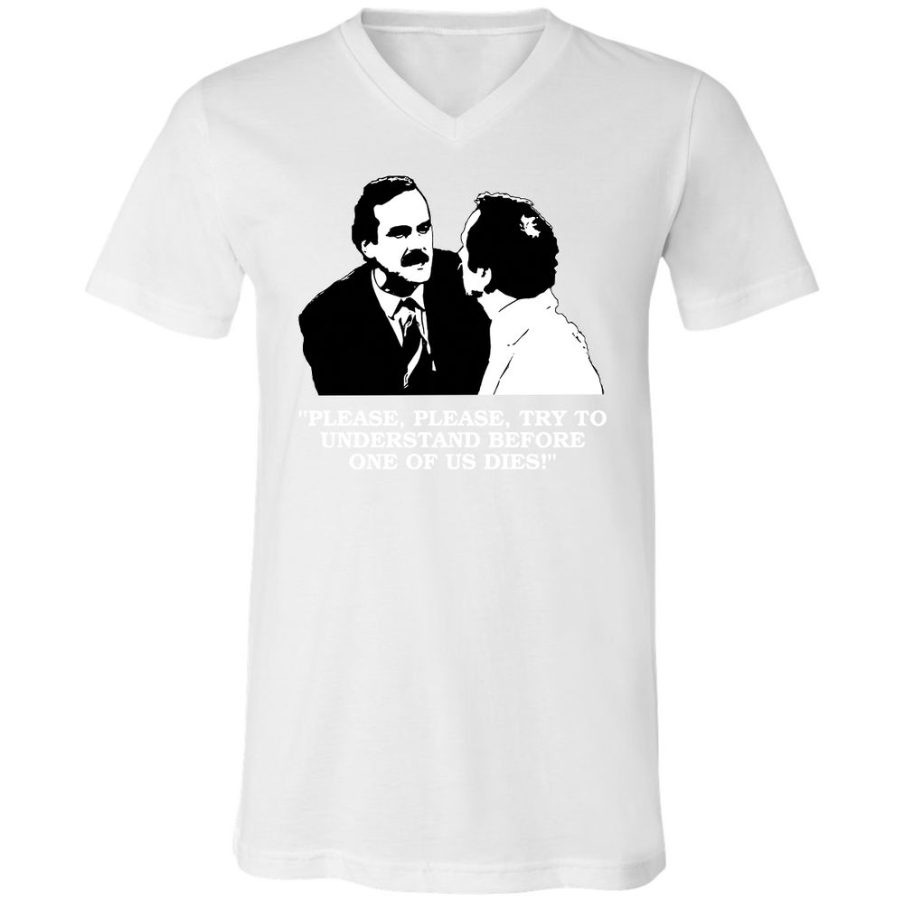 Unisex V-Neck T-Shirt - C82D5U26 - White - 5