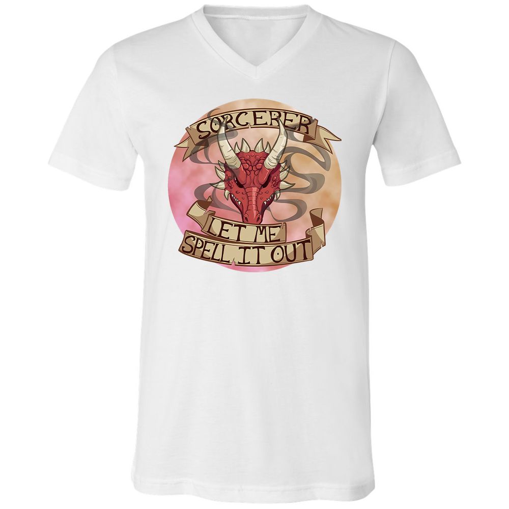 Unisex V-Neck T-Shirt - 4BV1KCW1 - White - 5