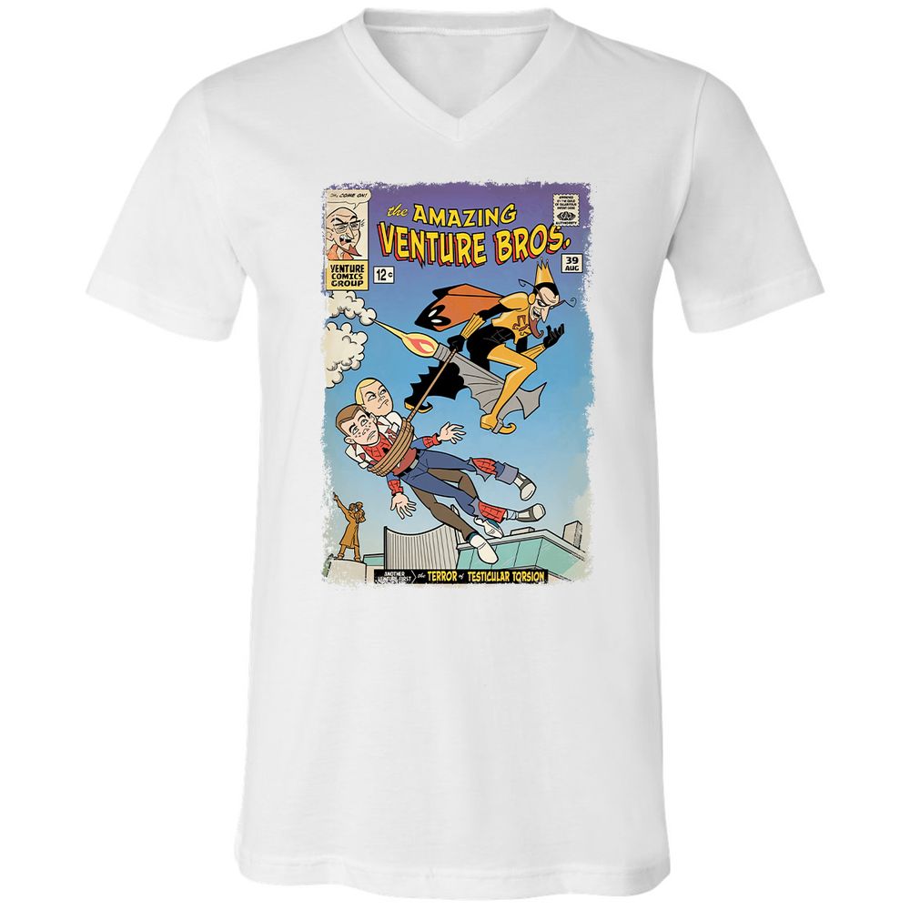 Unisex V-Neck T-Shirt - DEQQB54C - White - 5