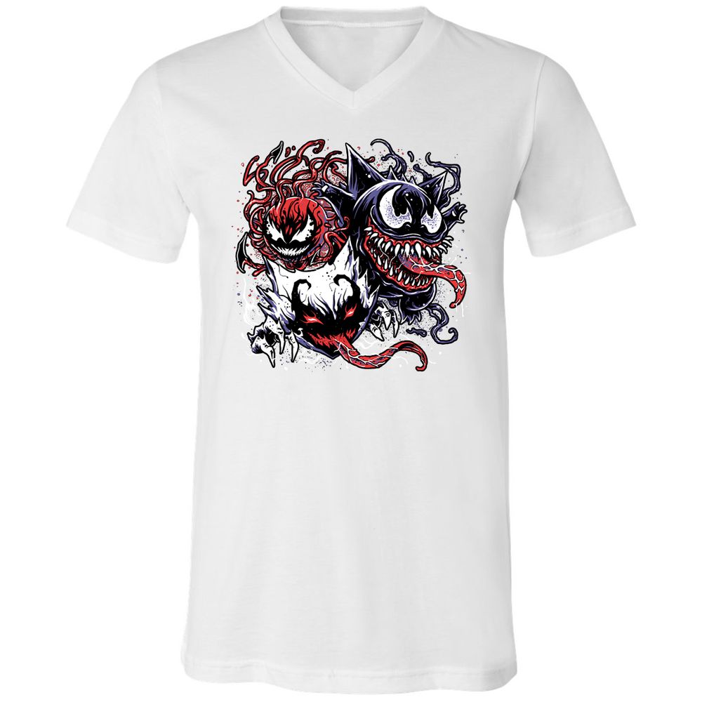 Unisex V-Neck T-Shirt - SDHWQ7HV - White - 5