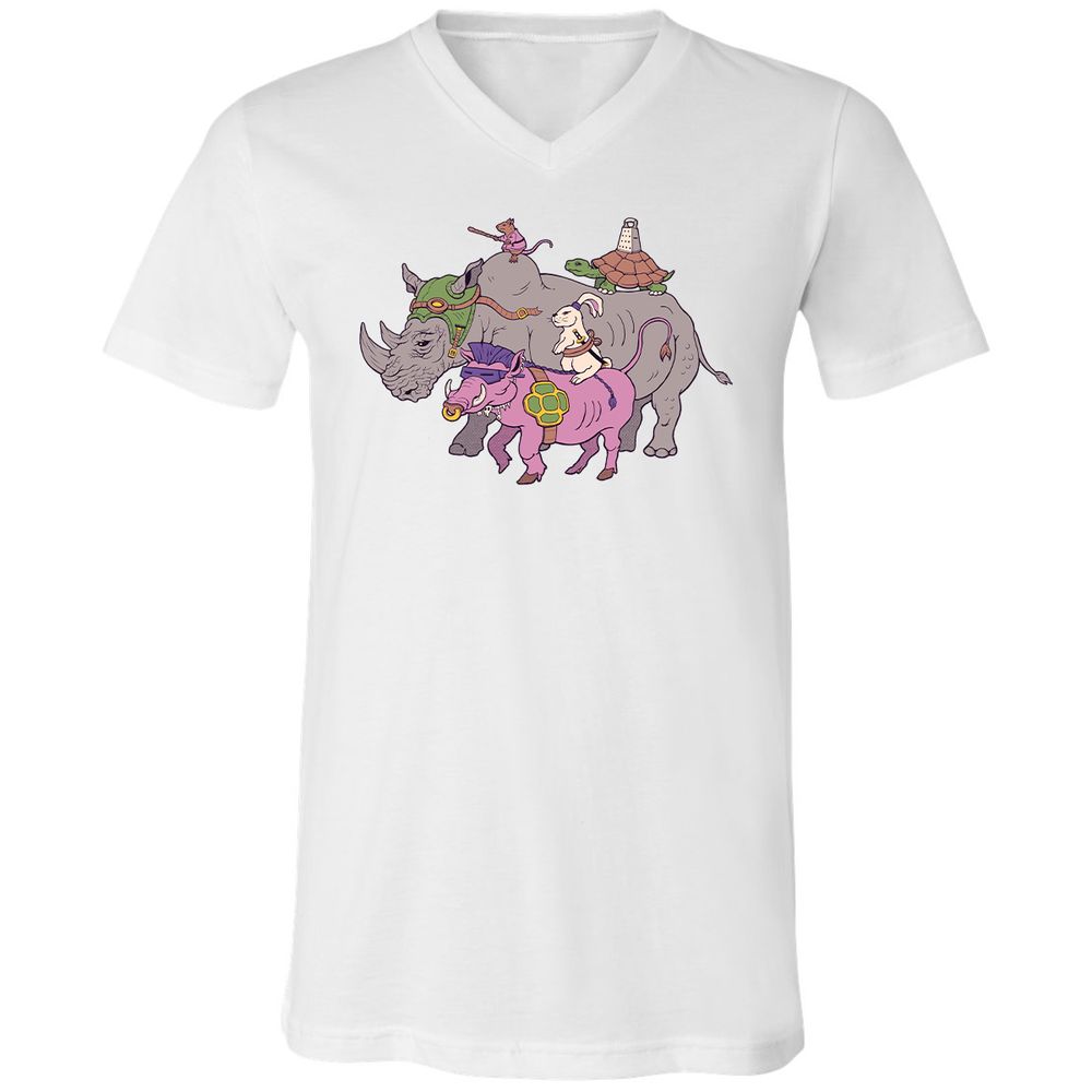 Unisex V-Neck T-Shirt - CP6H6WCU - White - 5