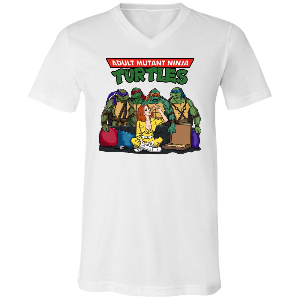 Unisex V-Neck T-Shirt - FBJ6BTTV - White - 5