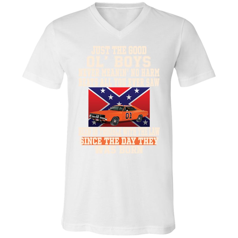 Unisex V-Neck T-Shirt - 9FG51MZV - White - 5