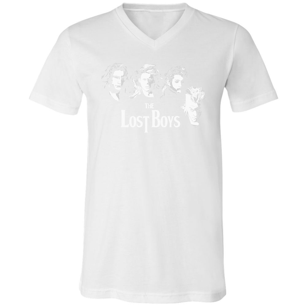 Unisex V-Neck T-Shirt - LMQCAUZQ - White - 5