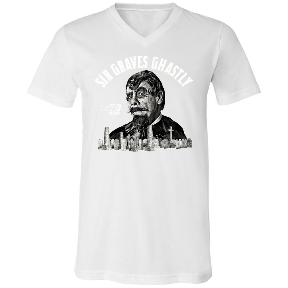 Unisex V-Neck T-Shirt - 5NU4WLS1 - White - 5