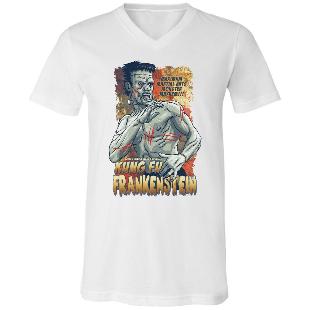 Unisex V-Neck T-Shirt - BL8ZUPR9 - White - 5
