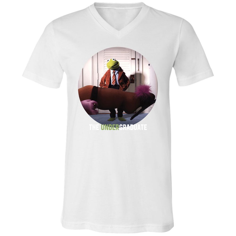 Unisex V-Neck T-Shirt - Q6WVJATW - White - 5
