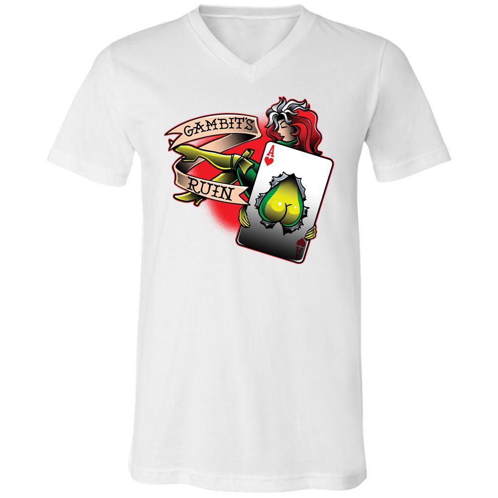 Unisex V-Neck T-Shirt - K19KYJFX - White - 5