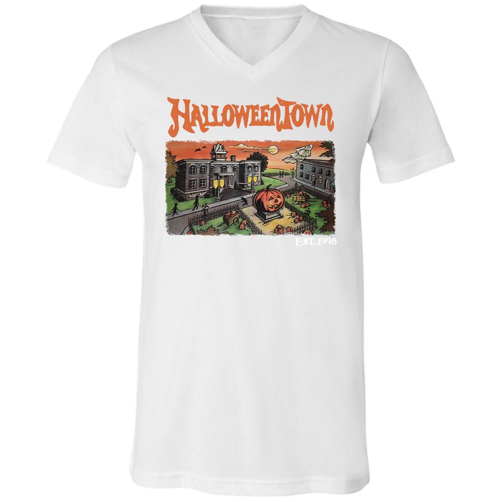 Unisex V-Neck T-Shirt - G9C47DTV - White - 5