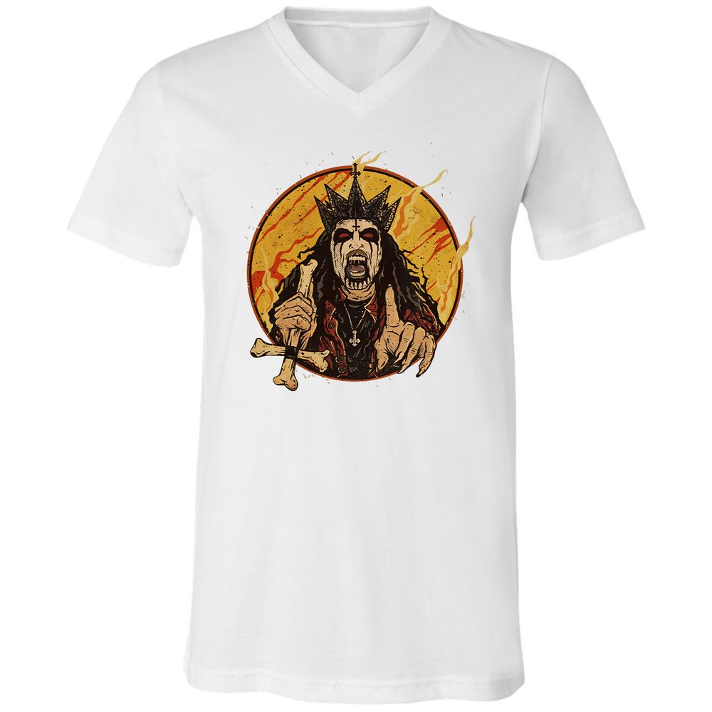 Unisex V-Neck T-Shirt - GFVQPCST - White - 5