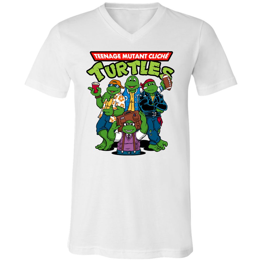 Unisex V-Neck T-Shirt - 3LPKZAGZ - White - 5