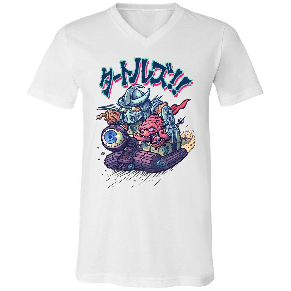 Unisex V-Neck T-Shirt - FQ3Z5D7W - White - 5