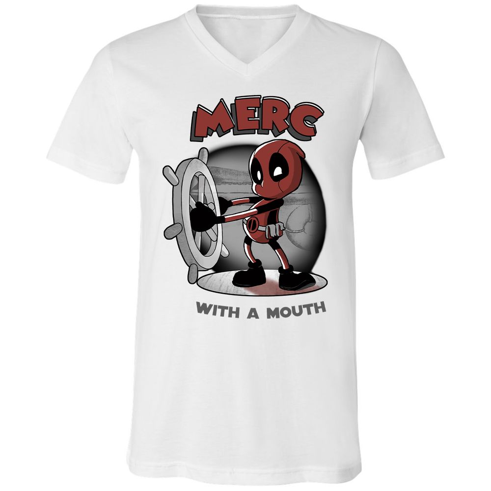 Unisex V-Neck T-Shirt - ARPCGBMZ - White - 5