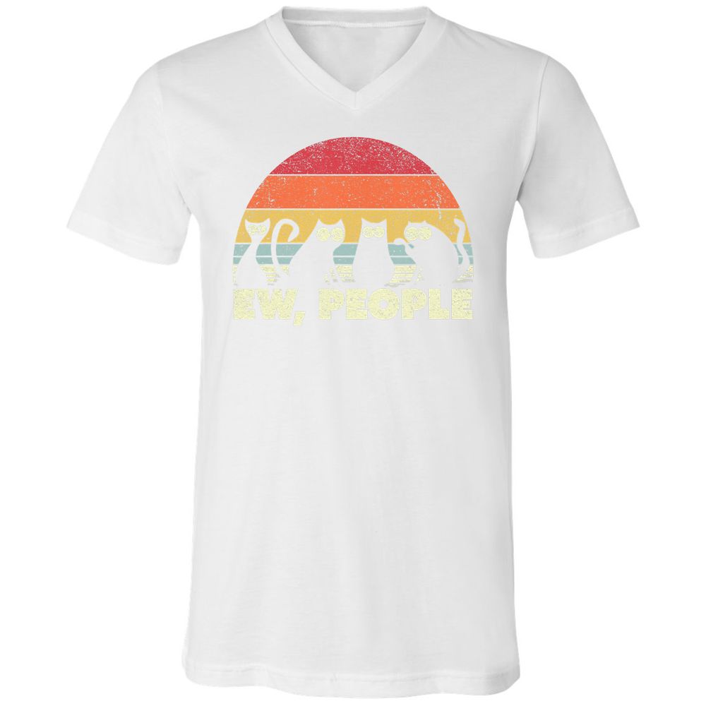 Unisex V-Neck T-Shirt - QCR5CSGQ - White - 5