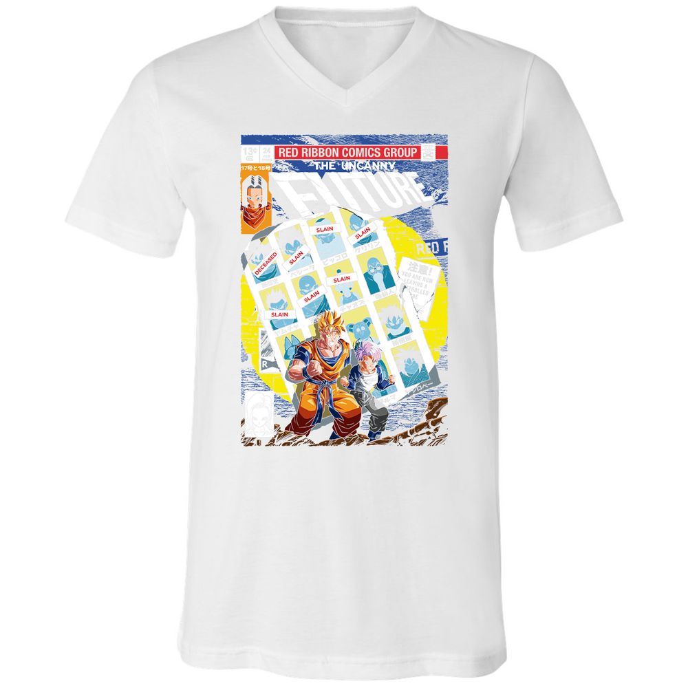 Unisex V-Neck T-Shirt - D2A2YNYE - White - 5