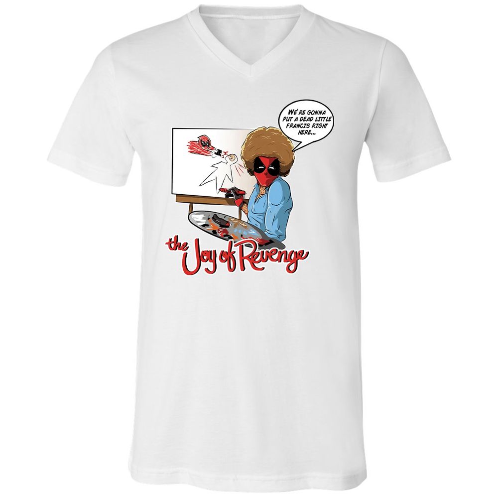 Unisex V-Neck T-Shirt - T59CNKVZ - White - 5