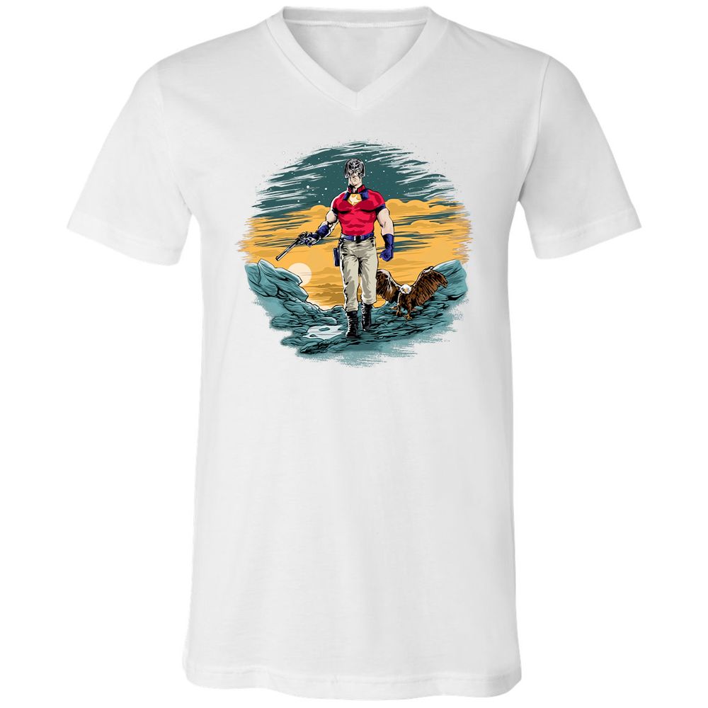 Unisex V-Neck T-Shirt - EGTFR1WN - White - 5
