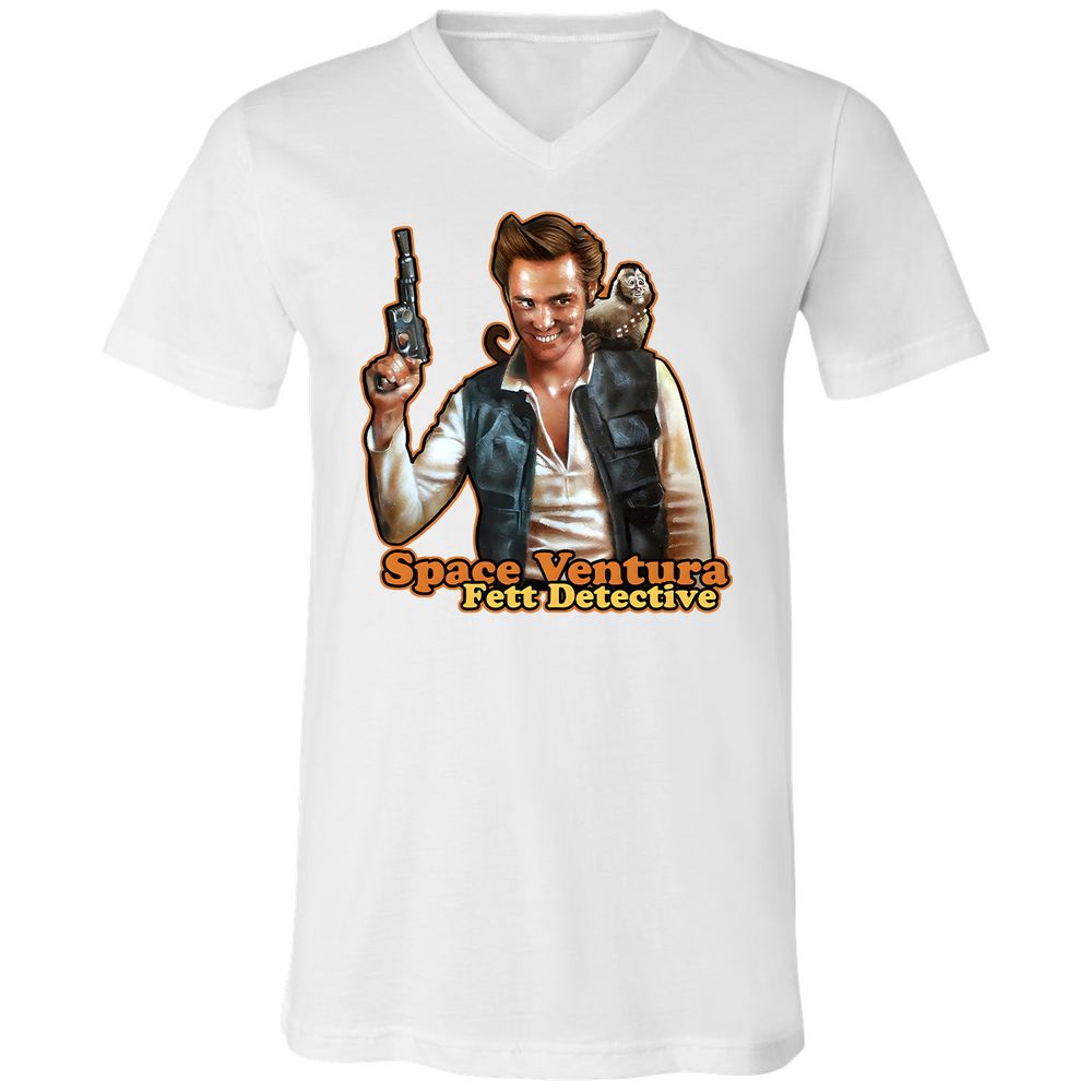 Unisex V-Neck T-Shirt - TS3KR6DQ - White - 5