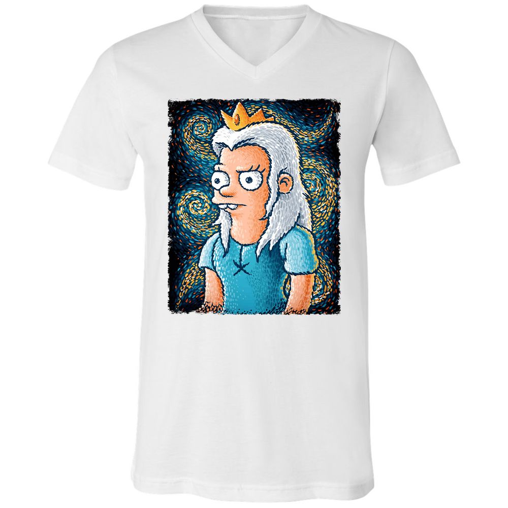 Unisex V-Neck T-Shirt - 9LHX6FQ6 - White - 5