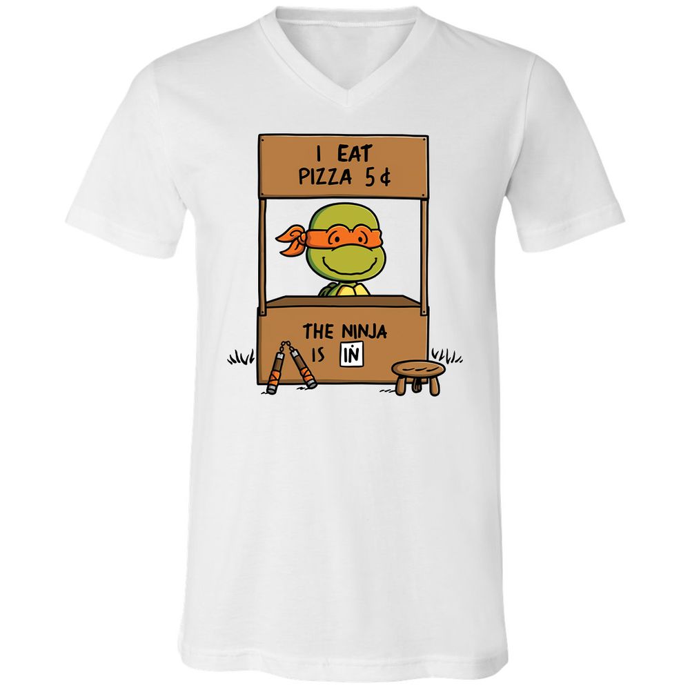 Unisex V-Neck T-Shirt - 4MA1BHVH - White - 5