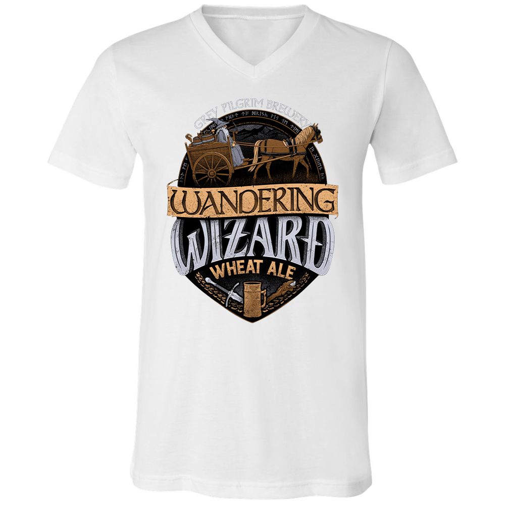 Unisex V-Neck T-Shirt - 6X6ZNBM7 - White - 5