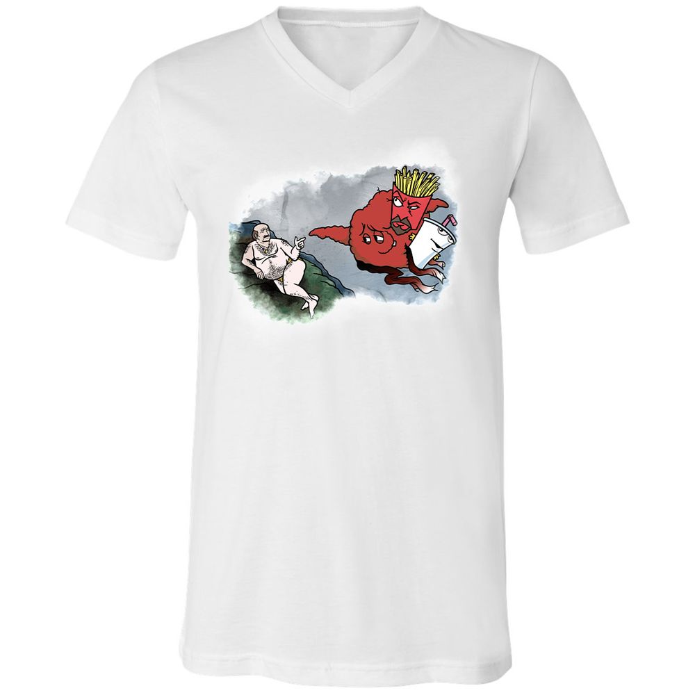 Unisex V-Neck T-Shirt - 96BVNCRV - White - 5