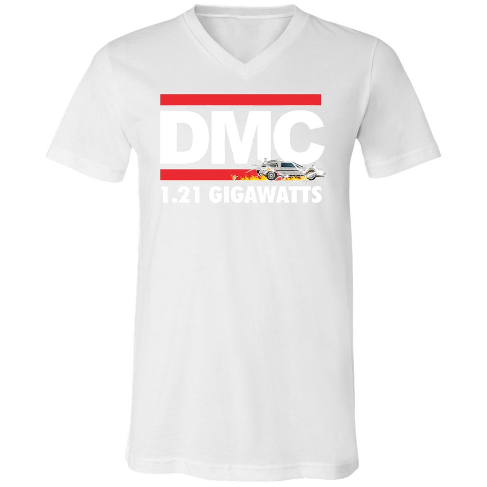 Unisex V-Neck T-Shirt - JYQAJEDK - White - 5