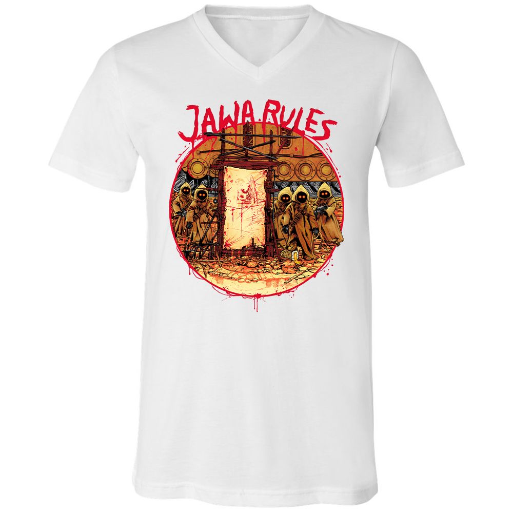 Unisex V-Neck T-Shirt - WBMRSXR2 - White - 5