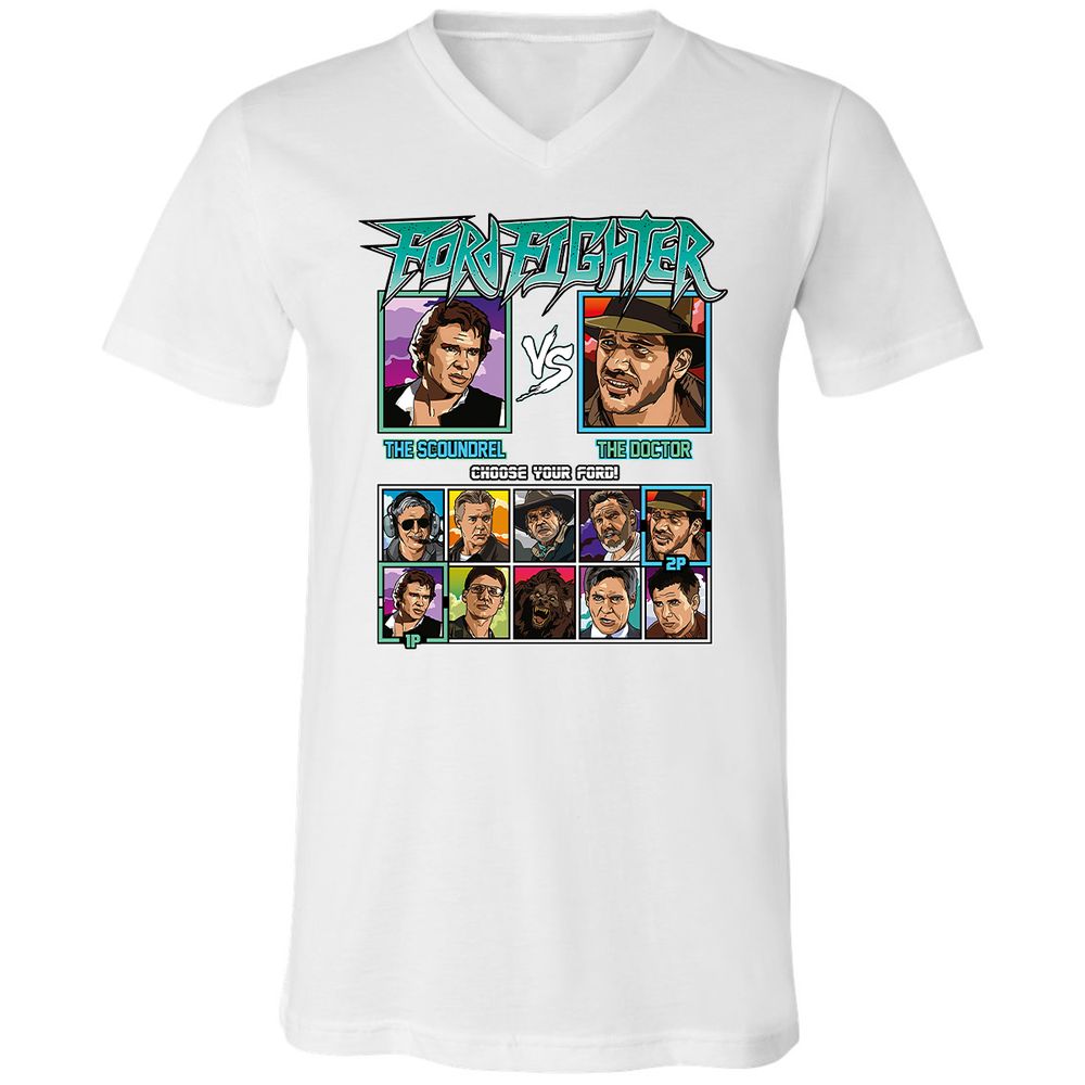 Unisex V-Neck T-Shirt - 5ZL2M52S - White - 5