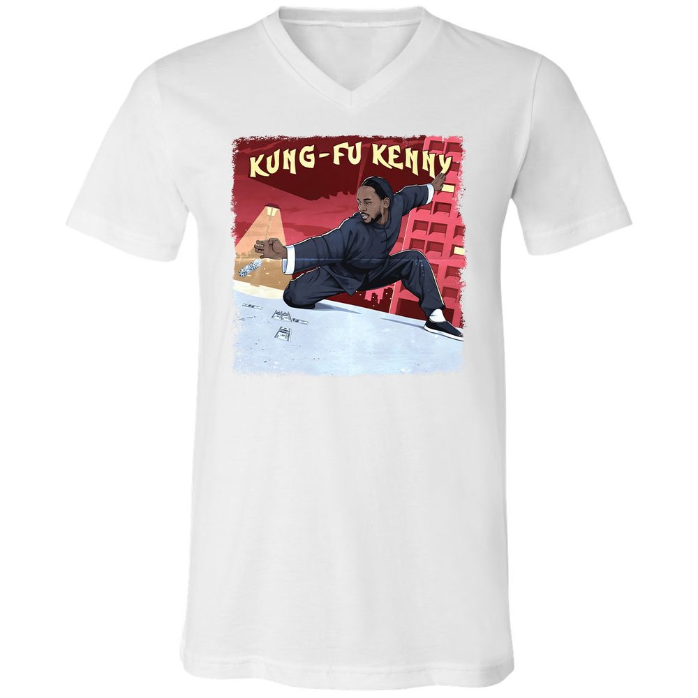 Unisex V-Neck T-Shirt - 7YE8R5FH - White - 5