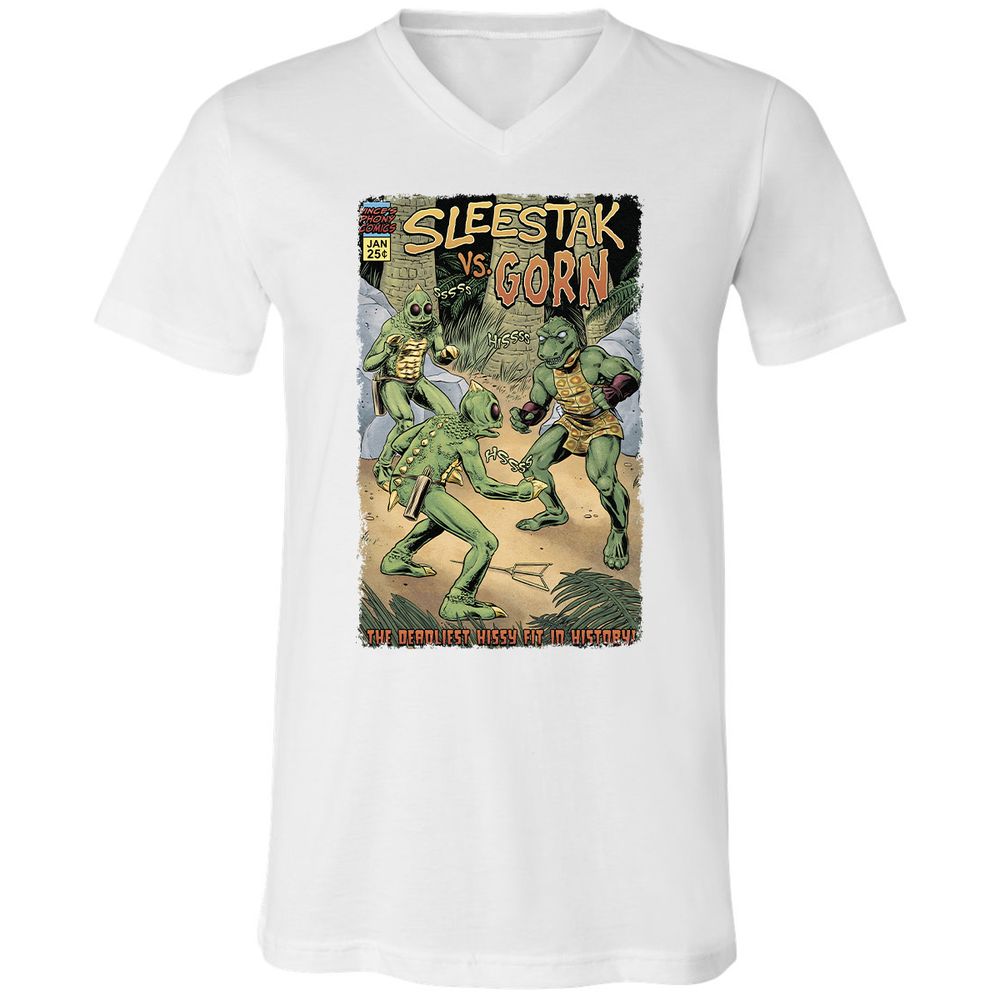 Unisex V-Neck T-Shirt - VZ78CVVW - White - 5