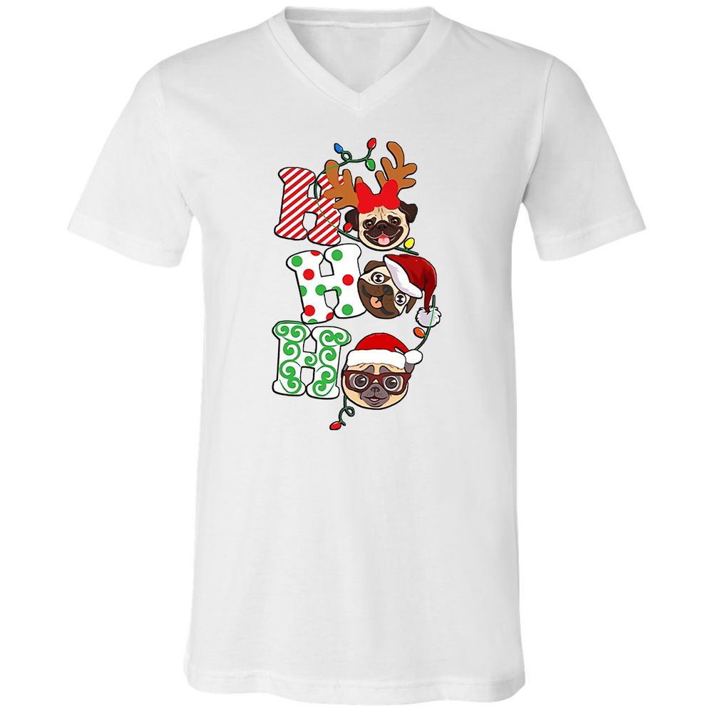 Unisex V-Neck T-Shirt - VXZ68U8F - White - 5