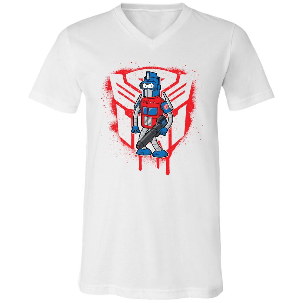 Unisex V-Neck T-Shirt - KDF379YY - White - 5