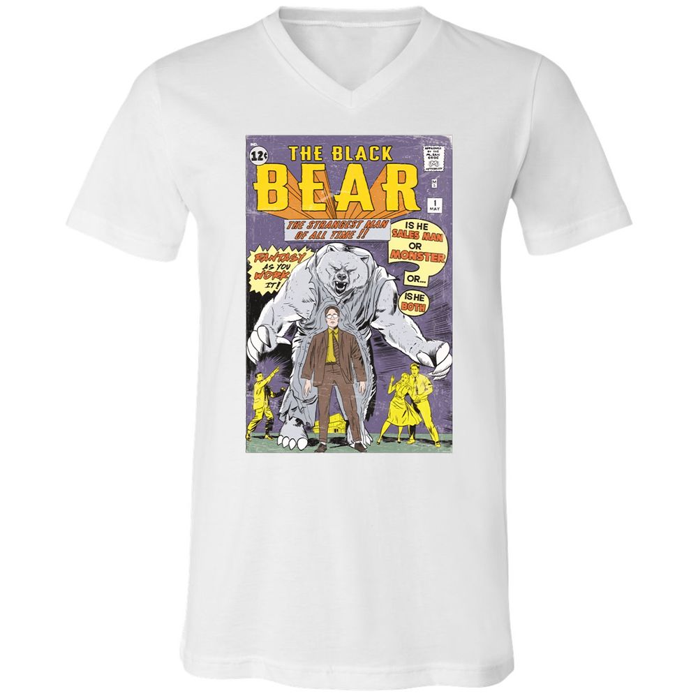 Unisex V-Neck T-Shirt - AZMZ8WSB - White - 5