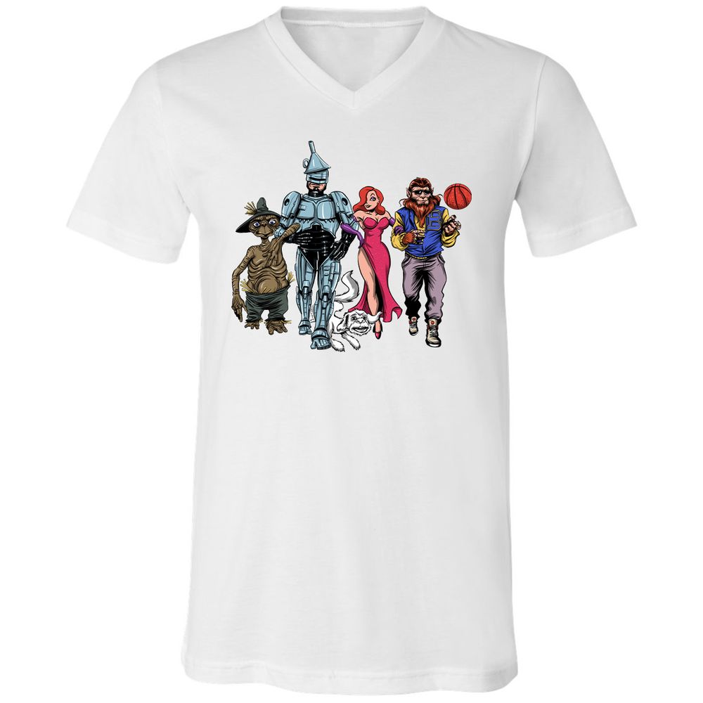 Unisex V-Neck T-Shirt - 5EU6JT4V - White - 5