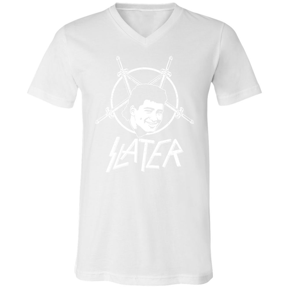 Unisex V-Neck T-Shirt - 34LB78F5 - White - 5