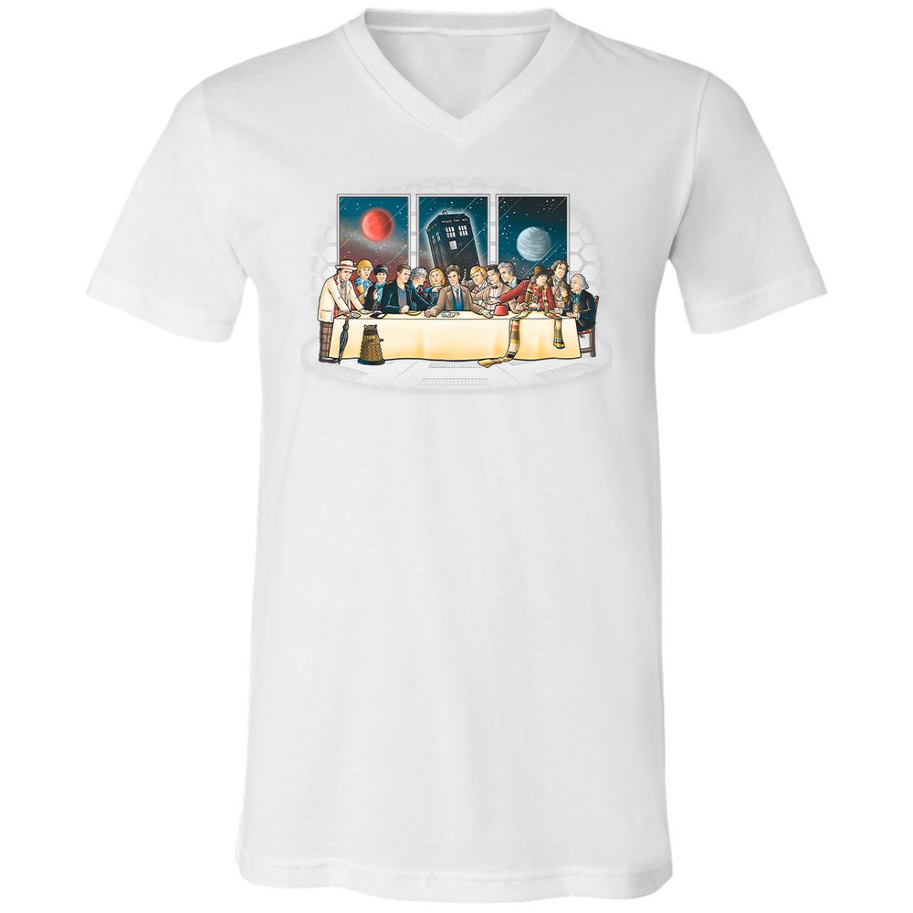 Unisex V-Neck T-Shirt - WQMY8651 - White - 5