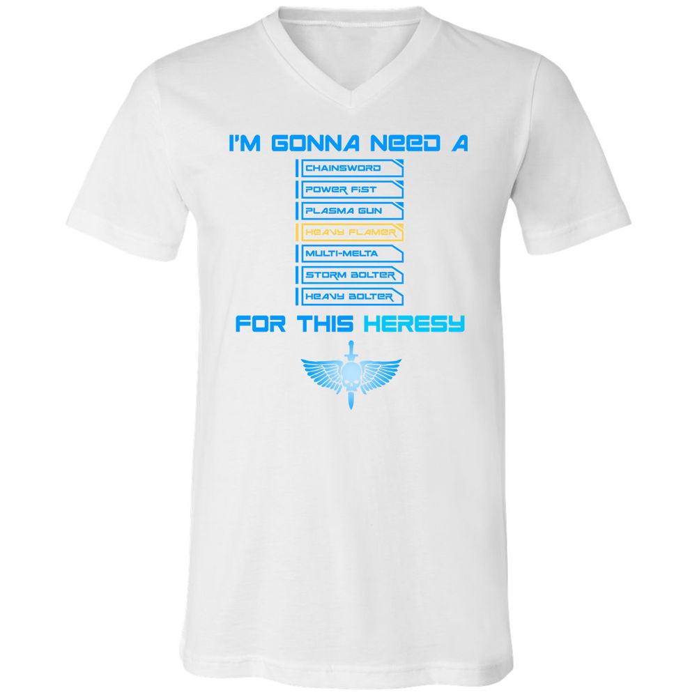 Unisex V-Neck T-Shirt - BLZQ53P1 - White - 5