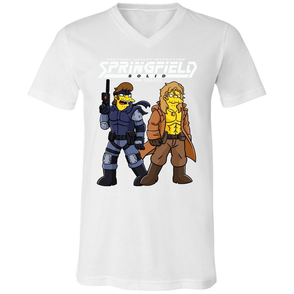 Unisex V-Neck T-Shirt - WKJ74NRA - White - 5