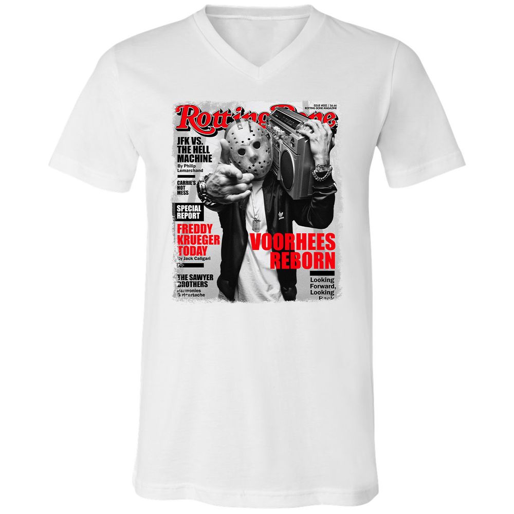 Unisex V-Neck T-Shirt - TPL4MEXV - White - 5