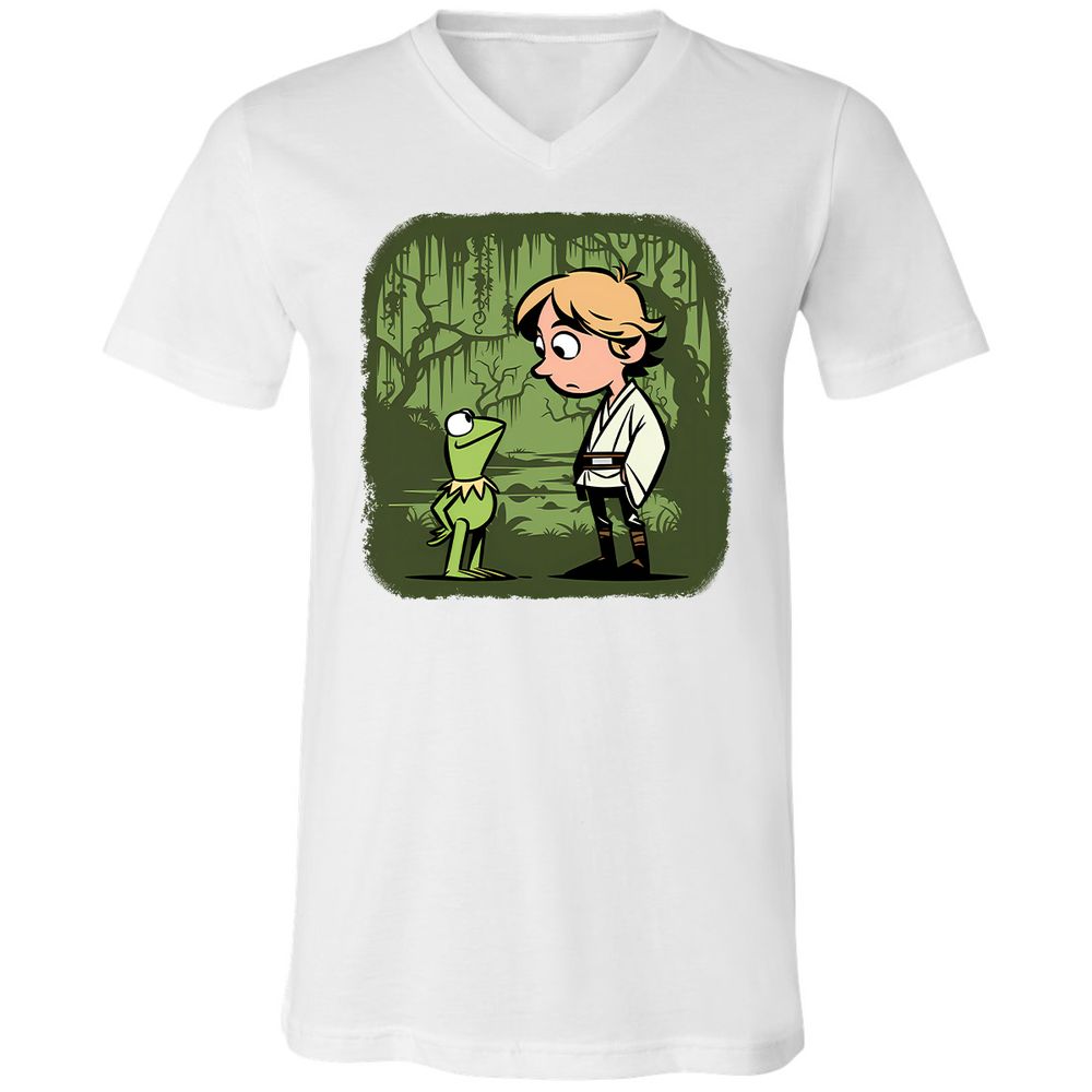 Unisex V-Neck T-Shirt - YAJJN23Z - White - 5