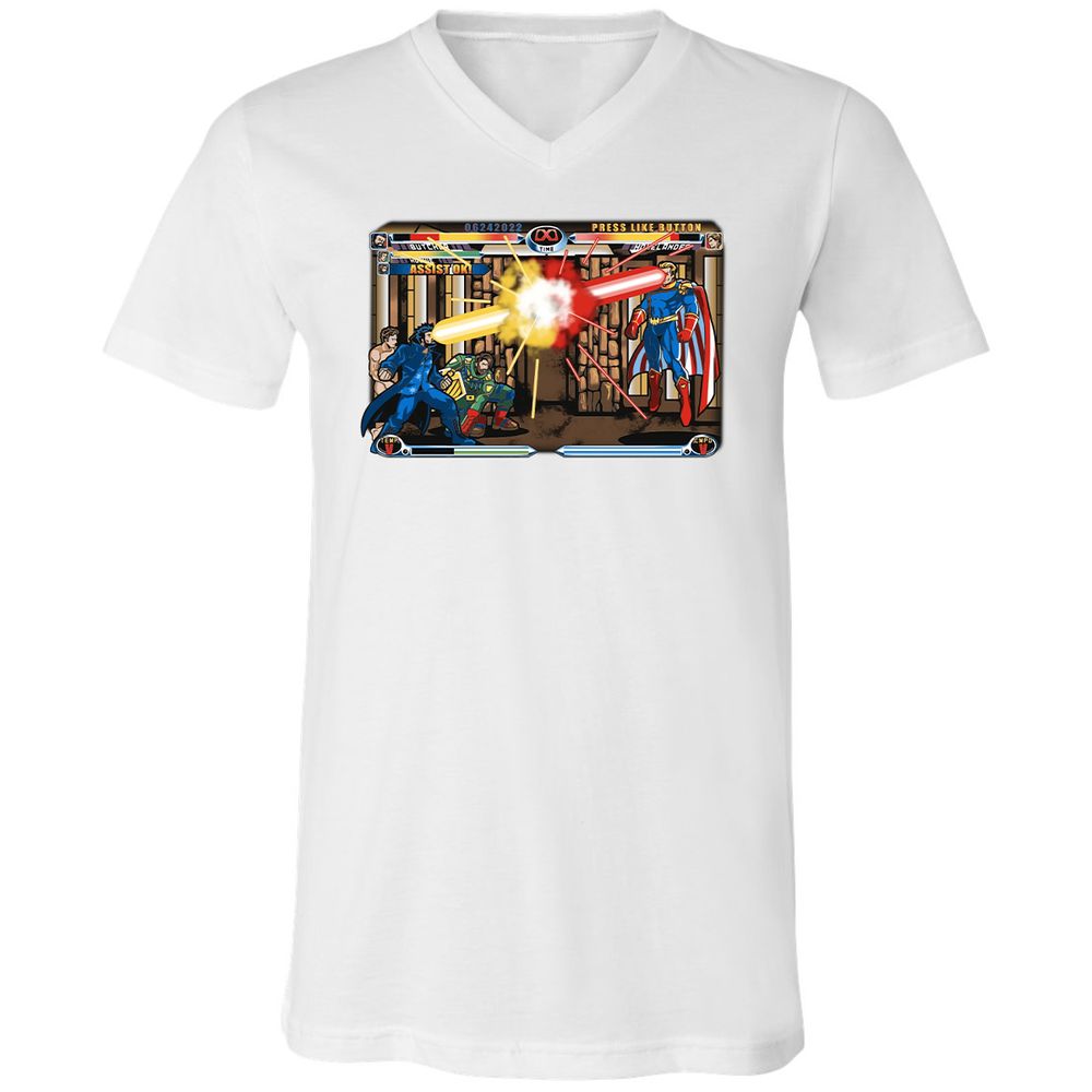 Unisex V-Neck T-Shirt - HQW6FF1K - White - 5