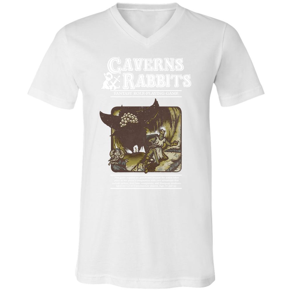 Unisex V-Neck T-Shirt - 8YSVR7MF - White - 5