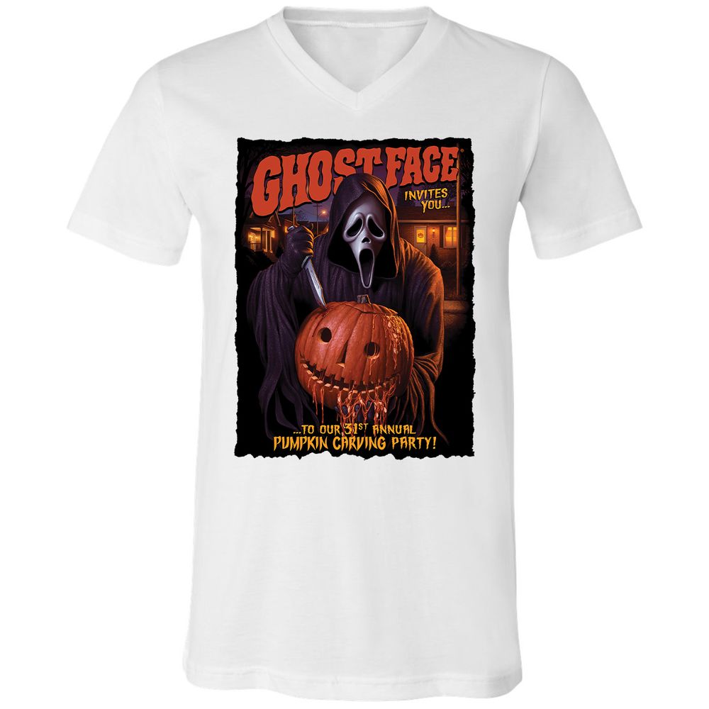 Unisex V-Neck T-Shirt - CCBFLJ9W - White - 5