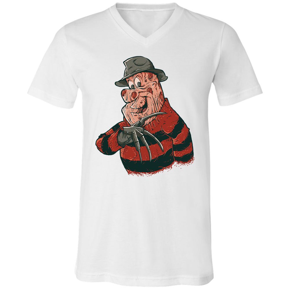 Unisex V-Neck T-Shirt - 45D2U3JH - White - 5