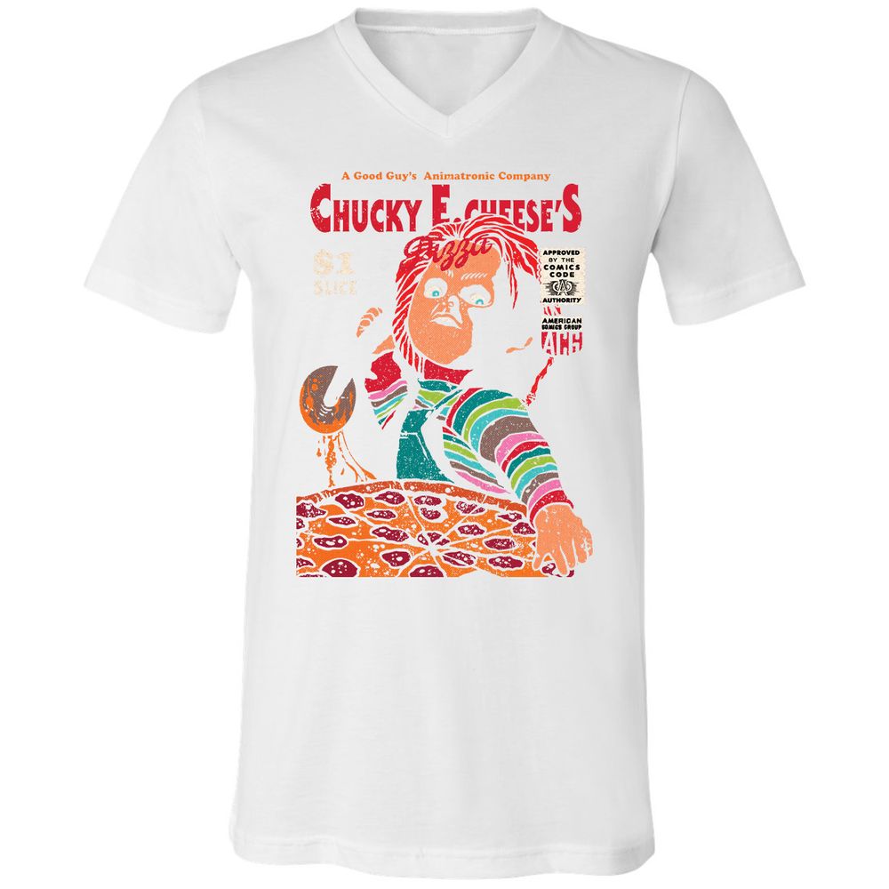 Unisex V-Neck T-Shirt - ZA5TBDM3 - White - 5