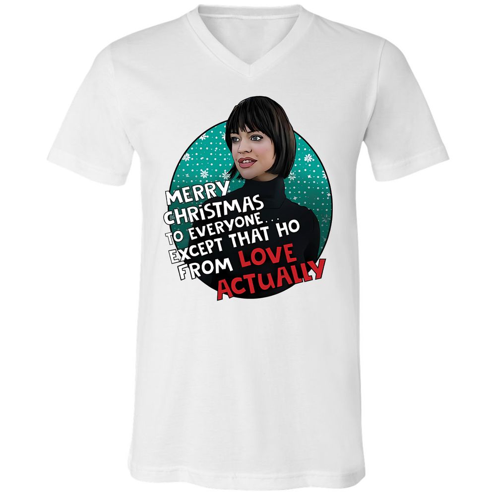 Unisex V-Neck T-Shirt - JBU8YF6Z - White - 5